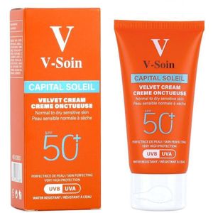 V-Soin Zonnecreme SPF 50+ - Zonnebrandcreme - zonnecreme gezicht & Lichaam - Hypoallergeen Zonnebrand - Waterresistent Zonbescherming