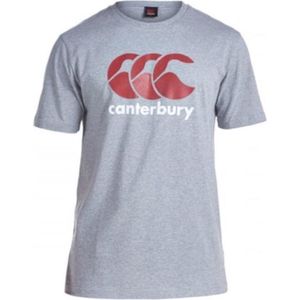 Canterbury Shirt Logo Heren Katoen Grijs/rood/wit Maat Xxl