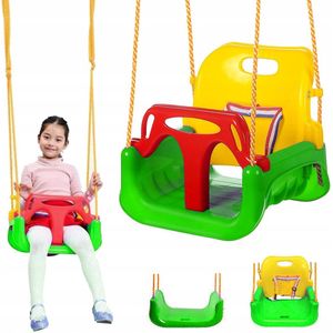 ForDig Babyschommel 3 in 1 - Meegroei Schommel - Baby Schommel Buiten - Baby Swing - Schommelzitje - Kinderschommel - Groen