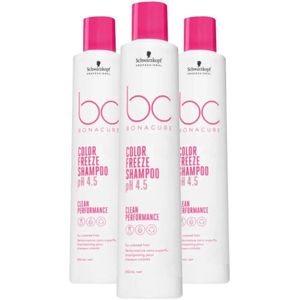 Schwarzkopf Professional Bonacure Color Freeze Shampoo - 3 x 250 ml - Voordeelverpakking
