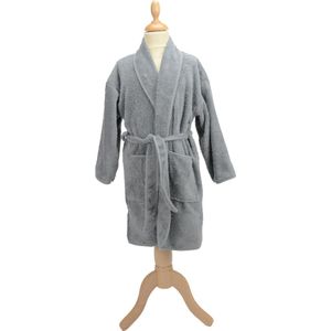 ARTG® Boyzz & Girlzz - Kinderbadjas - Grijs - Antraciet Grijs - Maat 116/128