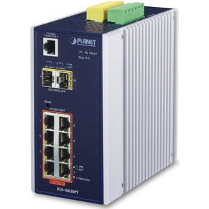PLANET IGS-10020PT netwerk-switch Managed L3 Gigabit Ethernet (10/100/1000) Power over Ethernet (PoE) Blauw, Wit