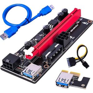 Mining Riser VER009 USB 3.0 - Crypto-mining ~ Mining ~ 6-pin adapter ~ ETH Mining ~ PCI-E GPU