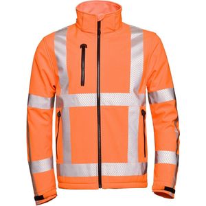 Santino Vigo Hi-Vis softshell (310gr/m2) - Fluor oranje | Grijs - 5XL