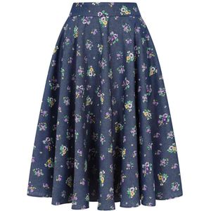 Banned - Cary Bloom Rok - S - Blauw