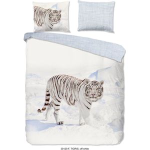 Good Morning Tigris Dekbedovertrek - Flanel - Lits-jumeaux - 240x200/220 cm - Off-white