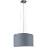 Home Sweet Home hanglamp Bling - verlichtingspendel Hover inclusief lampenkap - lampenkap 40/40/22cm - pendel lengte 100 cm - geschikt voor E27 LED lamp - lichtgrijs