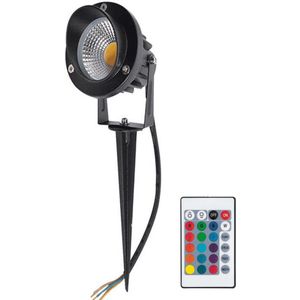 LED Tuinspot met grondpen 9W RGB met afstandsbediening