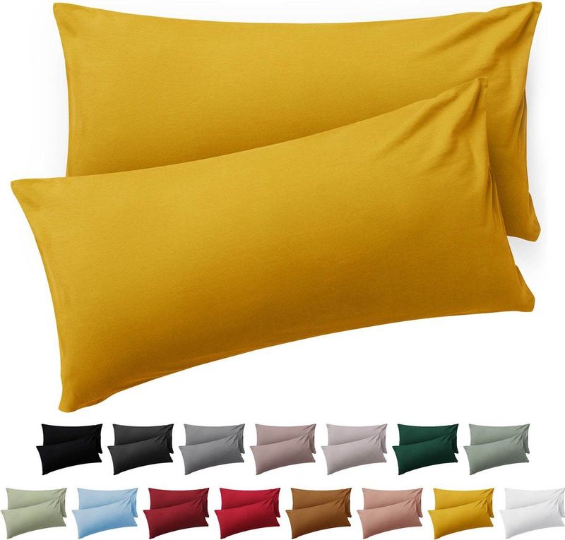 Blumtal - Kussensloop - Spicy Mustard - Microvezel - 40 x 60 cm - Set van 2