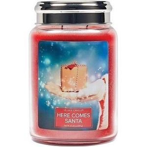 Village Candle Village Geurkaars Here Comes Santa | cederhout kruidnagel kardemom lavendel - Large jar