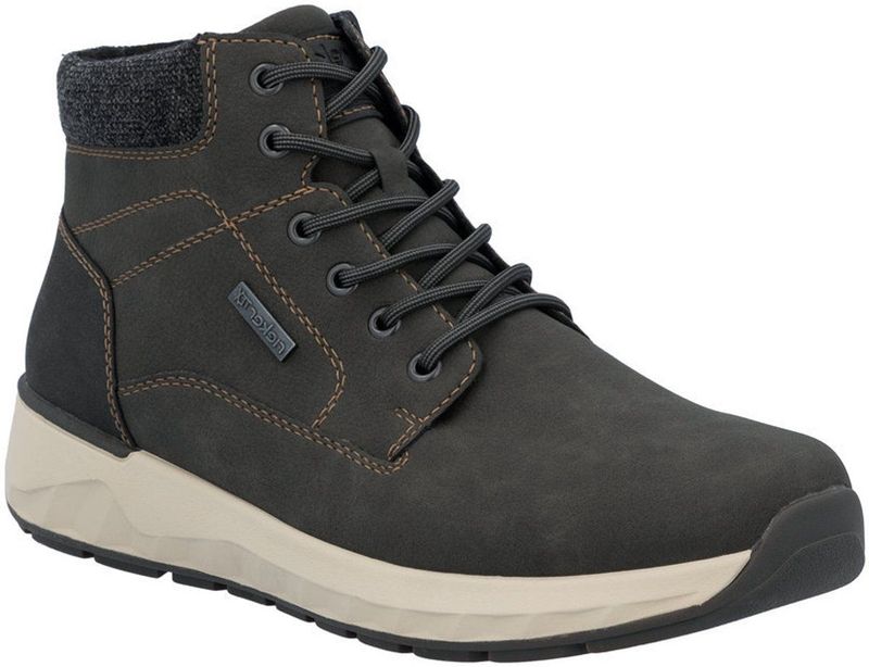 Rieker - Winterlaarzen - Donkergrijs/Zwart - Enkellaars met Waterafstotende RiekerTEX-Membraan