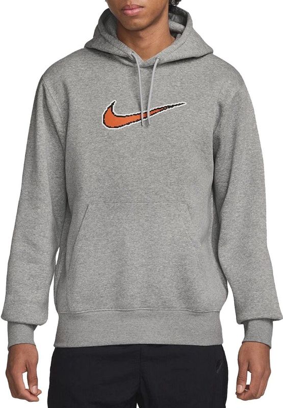 Nike - M NK CLUB BB HDY NEO VARSITY - Sweatshirt - Donkergrijs - Met Capuchon