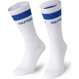 Spaio Sport Sokken FLEX 02 Wit/Kobalt Blauw Maat 35-37