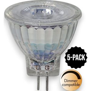 5-Pack | Spot - GU4 - 4.5W - Extra Warm Wit - 2700K - Dimbaar