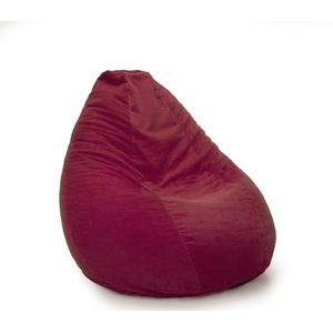 Drop & Sit - compacte zitzak - trendy rib (corduroy) - donker rood - 180L