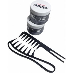 Abzehk Hair Wax met Styling Kamen - White Wet Look 300ml