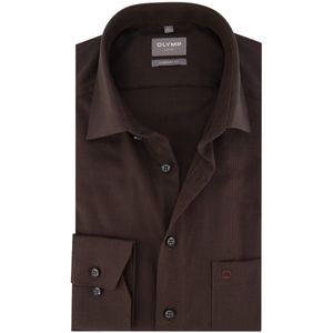 OLYMP - Luxor - Overhemd - Bruin - Comfort Fit - New Kent