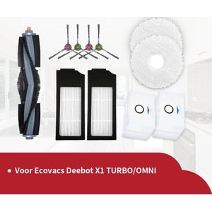 Onderdelen geschikt voor Ecovacs Deebot X1 (Turbo) en T10 - 11-delig