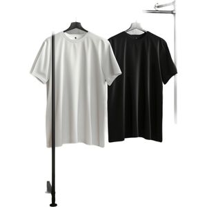 Trendyol Steen-Marineblauw, Groot Formaat, 2 Stuks T-Shirts Met Normale/Normale Snit Tmnss24Bf00002