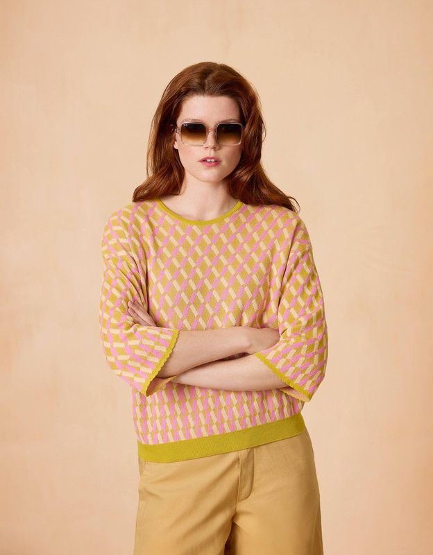 Oilily - Kicky short sleeves pullover - Roze - M