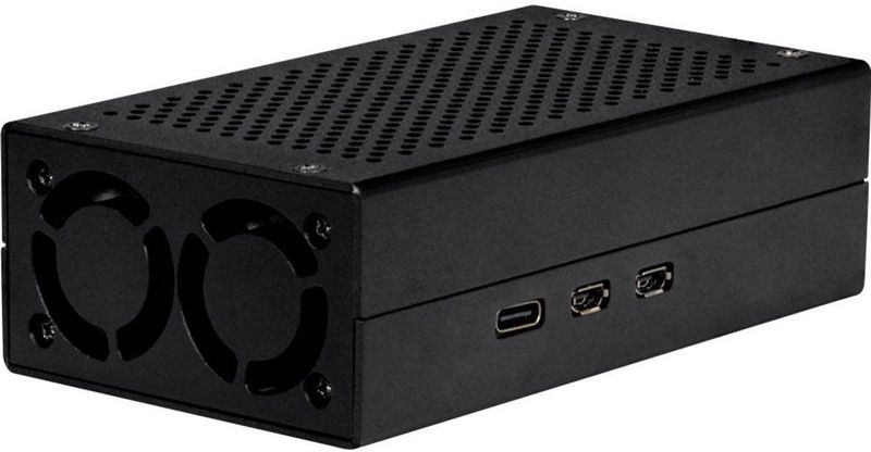 Joy-it - ALU CASE - SBC-behuizing - Zwart - Aluminium - Geschikt voor Raspberry Pi 5