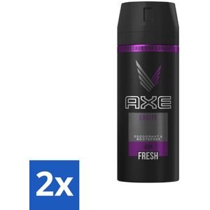 Axe Deodorant Bodyspray Excite 150 ml - Voordeelverpakking - 2 stuks