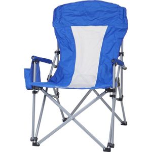 Campingstoel MCW-L50, klapstoel visstoel regisseursstoel, afwasbare beschermhoes staalstof/textiel ~ blauw