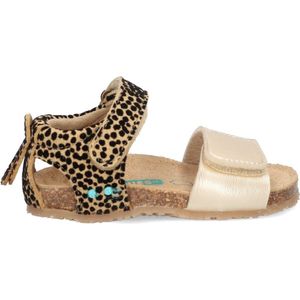 BunniesJR 224426-794 Meisjes Sandalen - Goud/Print - Imitatieleer - Klittenband