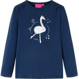 vidaXL - Kindershirt - Marineblauw - Lange Mouwen