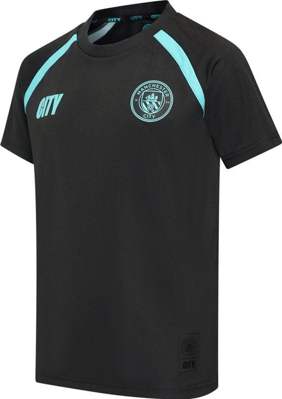 Manchester City - Uitshirt 25/26 - Voetbalshirt - Zwart - Kinderen - Polyester