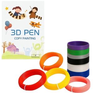 Goodz4All 50 Meter 3D Pen Vullingen 3D Printer Filament PLA en Patronenboek met 40 Sjablonen en Handige Overtrekkaart - DIY - Knutselen - Tekenset - Educatief speelgoed - 1.75 MM