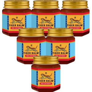 Tiger Balm Red Ointment - Tijgerbalsem Tegen Vermoeide Spieren & Gewrichten - 6x21ML