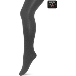 Bonnie Doon Viscose Kasjmier Maillot Meisjes Donker Grijs maat 128/134 - 100 Denier - Luxe Kasjmier - Kinder Maillot - Meisje - Uitstekende pasvorm - Gladde Naden - Soft Cashmere Tights - Heerlijk zacht en Comfortabel - Dark Grey - BN653992.201