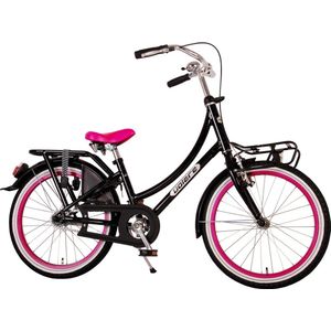 Volare Oma Classic Kinderfiets - Meisjes - 20 inch - Zwart met glitters