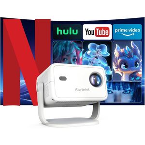 Magcubic L018 Mini Beamer – 650 ANSI – Native 1080P – Android 14 – WiFi 6 – Bluetooth 5.4 – 360° Keystone – Draagbare Thuisbioscoop – 8K Ondersteuning – EU-Stekker – Wit