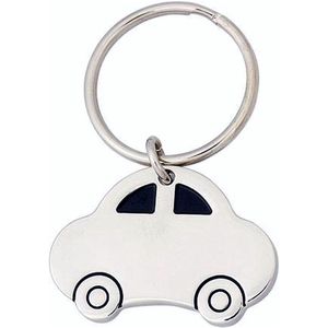 Fako Bijoux® - Auto Sleutelhanger - 4.5cm - Zilverkleurig