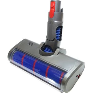 Dparts elektrische zuigmond met soft roller borstel geschikt voor Dyson steelstofzuiger - met LED verlichting - voor series V7 V8 V10 V11 V15 - vloerborstel turboborstel vloerzuigmond mondstuk stofzuigermond