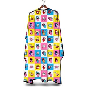 Kapperscape, originele kappercape, cape, zwart en wit, professionele haardesign cape, haarstyling accessoires, snijcape voor volwassenen, kapperscape