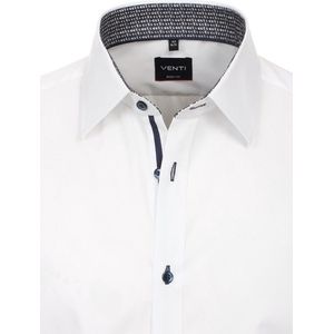 Wit Venti Heren Overhemd Katoen Body Fit 134167500-000 - M