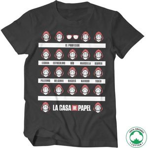 La Casa De Papel Heren Tshirt -XL- La Casa De Papel Organic Zwart