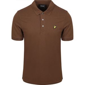 Lyle and Scott Polo Plain Bruin - Maat XXL - Heren