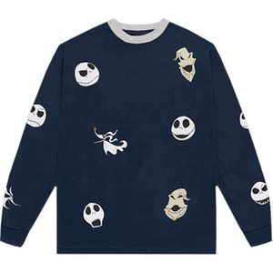 Disney The Nightmare Before Christmas - Character Heads Longsleeve shirt - M - Blauw