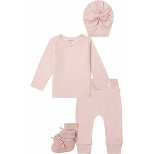 Noppies - Kledingset - 4 delig - Broek Naura Rose Smoke - Shirt Natal - Muts Niwot - Slofjes Nelson - Maat 44