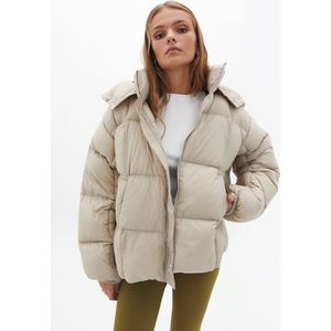 Oversized pufferjack met ganzendons
