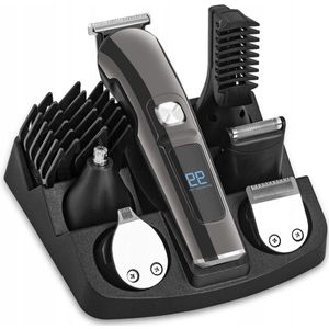 Elektrisch Scheerapparaat met Digitaal Display - Vaderdag Cadeau Keuze - Zwart - USB Oplaadbaar + Glijmiddel + Slabbetje - Multifunctionele Baardtrimmer