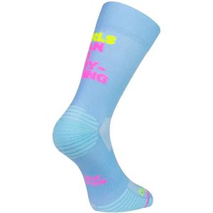 Sporcks Girls Can Do Blauw EU 35-37 compressie sportsokken- hardloopsokken - naadloos - ademend