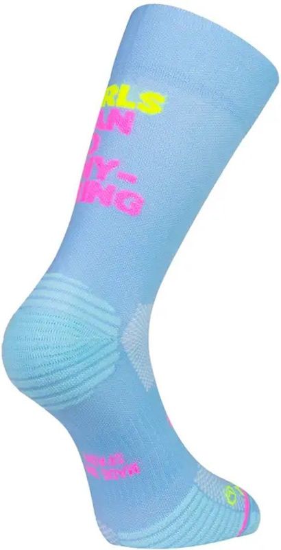 Sporcks Girls Can Do Blauw EU 35-37 compressie sportsokken- hardloopsokken - naadloos - ademend