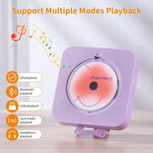 Paarse Bluetooth 5.0 Oplaadbare Muziekspeler - Home Decor Draagbare Muziekspeler met Afstandsbediening - Paars Muzieksysteem met AUX & USB