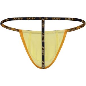 SUKREW G-String Gleaming Gold - MAAT XS - Heren Ondergoed - String voor Man - Mannen Thong