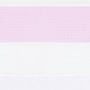 BINK Bedding Ledikantlaken Wafel (Pique) roze 100 x 150 cm - laken voor ledikant - lakentje - babylaken - wafel - baby roze